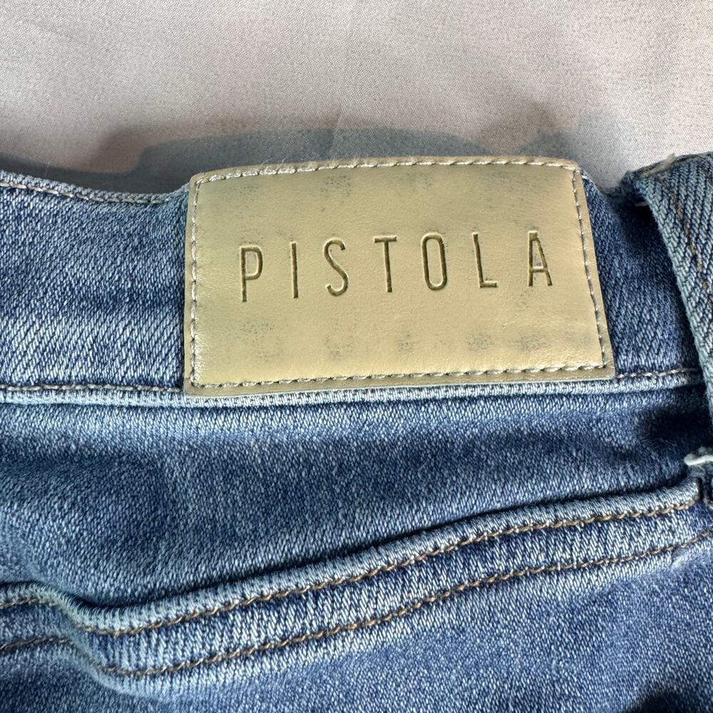 Pistola Womens Jeans Size 30 Light Wash High Rise Straight Leg Stretch Denim - Picture 6 of 9